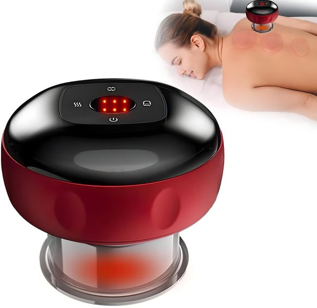 Массажер Cupping Massager с эффектом банок для тела, Антицеллюлитный массажер с интенсивным согреванием, массажная терапия, Акупунктурный, лимфодренажный, расслабляющий Электрический универсальный Вакуумный Баночный Массаж