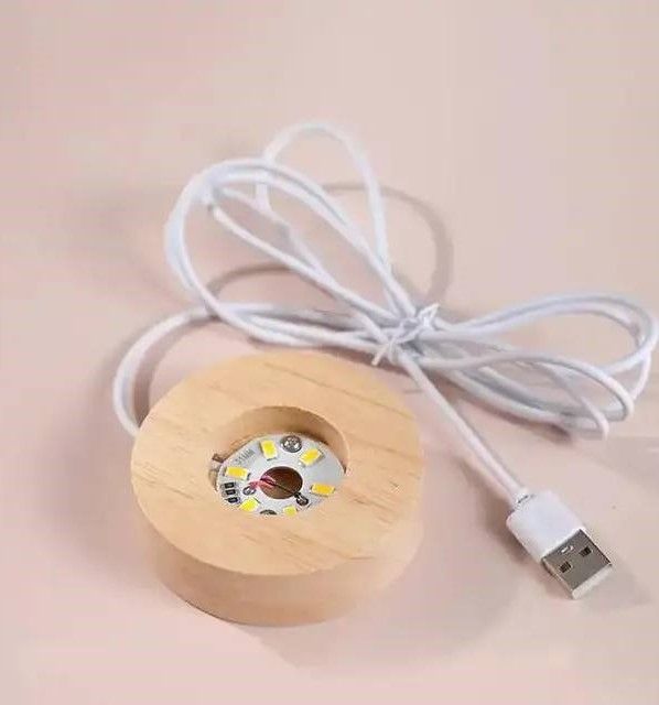 Хрустальный шар с солнечной системой 6/8 см светодиодный LED 3D ночник, шар-ночник, стеклянный шар светильник на аккумуляторе от USB