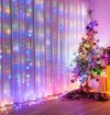 Светодиодная гирлянда штора водопад мульти разноцветная  3Mx3M 320 диодов RGB