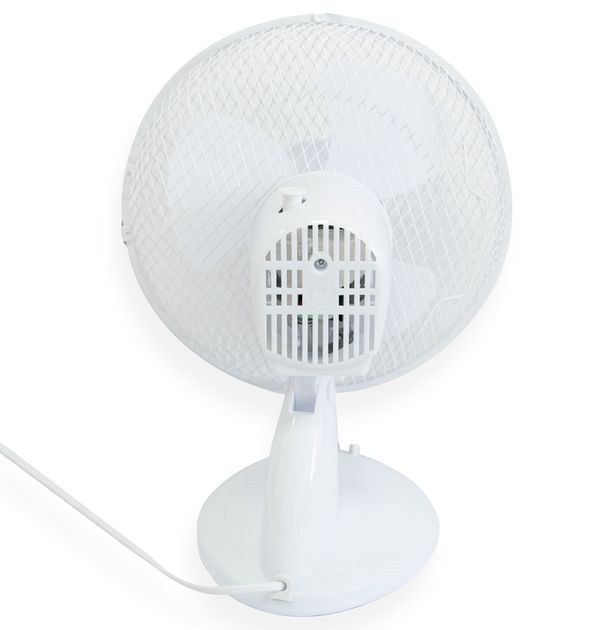 Вентилятор портативный настольный DOMOTEC MS-1624 White, бесшумный компактный электровентилятор бытовой на стол, регулируемый угол наклона, автоповорот