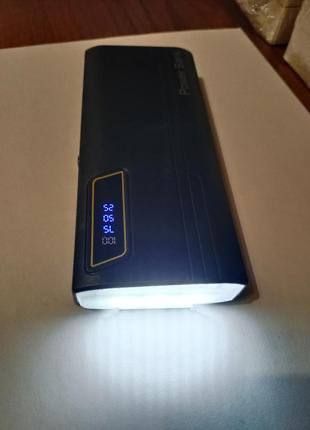 Power bank UN-3104 50000 mAh Мобильная зарядка внешний аккумулятор 2 USB порта, внешний аккумулятор повербанк с фонариком