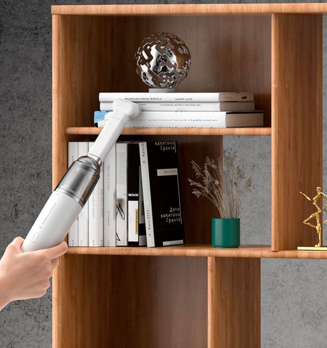 Ручной портативный компактный беспроводной пылесос VACUUM CLEANER универсальный пылесос с аккумулятором, аккумуляторный автомобильный прибор для быстрой уборки