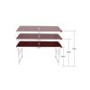 Стол туристический складной для пикника для рыбалки Folding Table 4 стула Коричневый