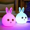 Детский ночник светильник Зайчик Rabbit Silicone Lamp LY-271 силиконовый, аккумуляторный, лампа зайчик кролик Soft Touch