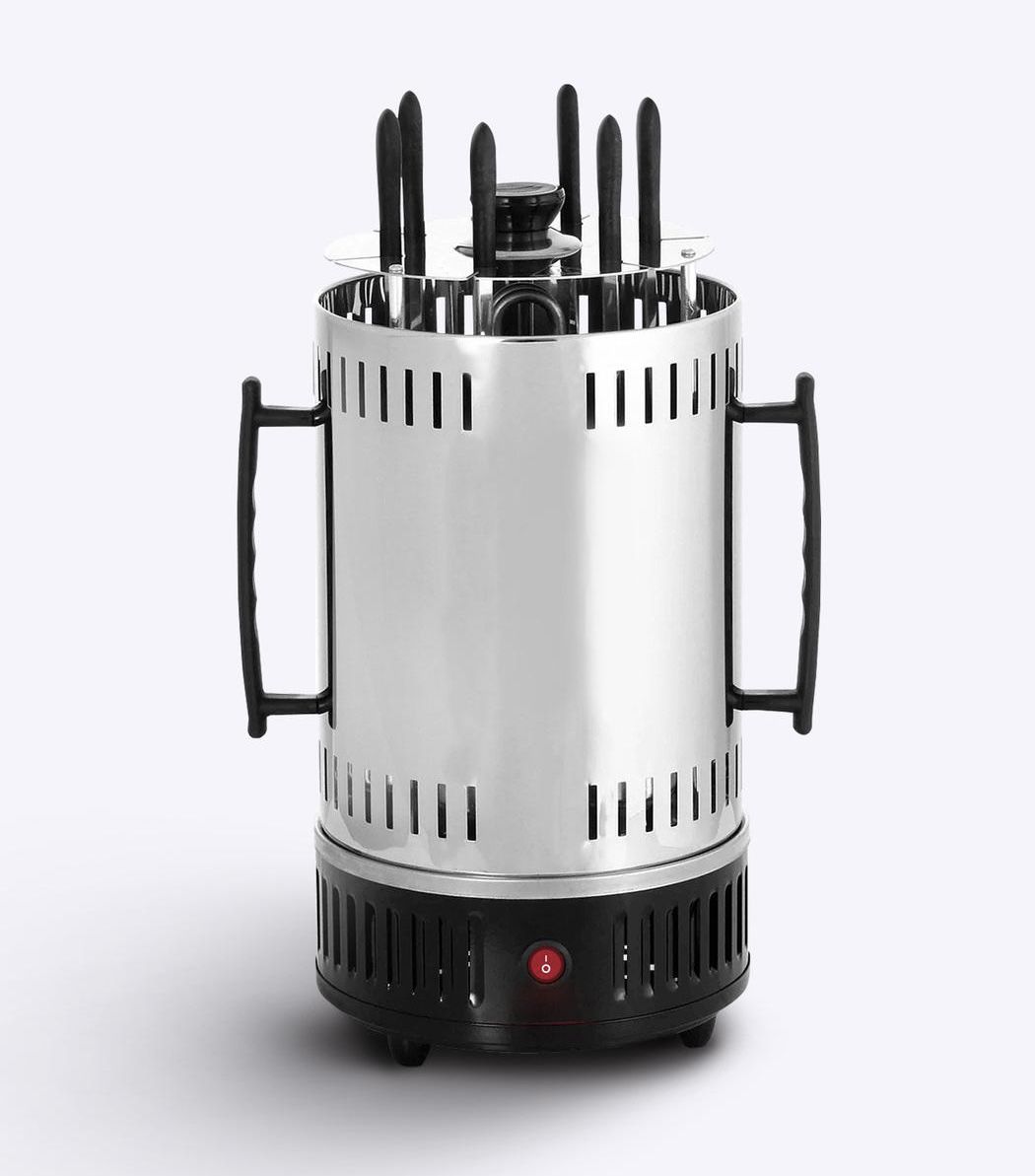 Шашлычница электрическая на 6 шампуров 1000W Kebabs Machine, Вертикальная домашняя электрошашлычница