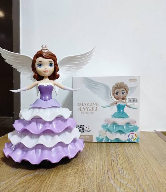 Вращающийся танцующая кукла-ночник принцесса София Dancing Angel Ice Princess, интерактивная музыкальная мультяшная куколка с подсветкой из мультфильма, портативная светящаяся умная детская игрушка, игрушка для девочек