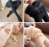 Утепленные колготки вторая кожа Thermal pants на флисе, термоколготки на меху с высокой талией черные, капроновые зимние колготки
