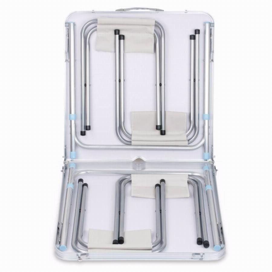 Раскладной стол чемодан Folding Table для пикника со стульями, стол туристический, стол для рыбалки