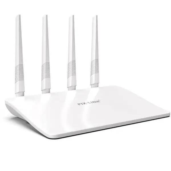 Высокоскоростной Wi-Fi Маршрутизатор (роутер) PIX-LINK LV-WR21Q 2.4 ГГц Белый 300 Мбит/с, молниеносная скорость интернета, 4 антенны для мощного и быстрого сигнала, широкое покрытие, надежное и стабильное соединение