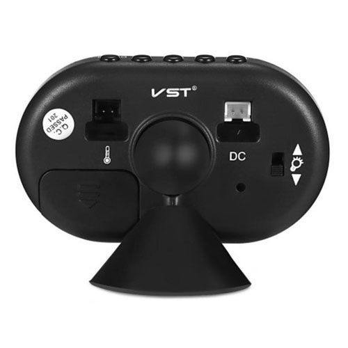 Автомобильные часы, термометр, вольтметр VST 7009V Зеленый