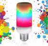 Лампа LED Flame Bulb RGB с эффектом пламени огня E27 интерьерная, Светодиодная лампочка с имитацией эффекта пламени огня