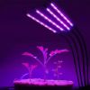 Фитолампа для выращивания растений и рассады LED 36 ВТ, светодиодная с таймером на 4 лампы, полный спектр на прищепке, для подсветки растений при недостаточном уровне естественного освещения,гибкая с регулировкой яркости