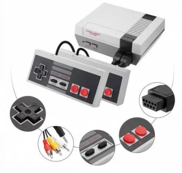 Игровая Приставка Gamepad 620 Super Консоль С Джойстиками 620 игр  8 бит два джойстика стационарная ретро Dendy и подключение к ТВ, домашние видеоигры 80-х и 90-х,можно играть на любом телевизоре и вдвоём