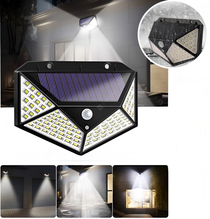 Фонарь навесной с датчиком движения BL CL 100 -100led + solar с датчиком движения, уличный LED светильник водонепроницаемый, автоматическое включение